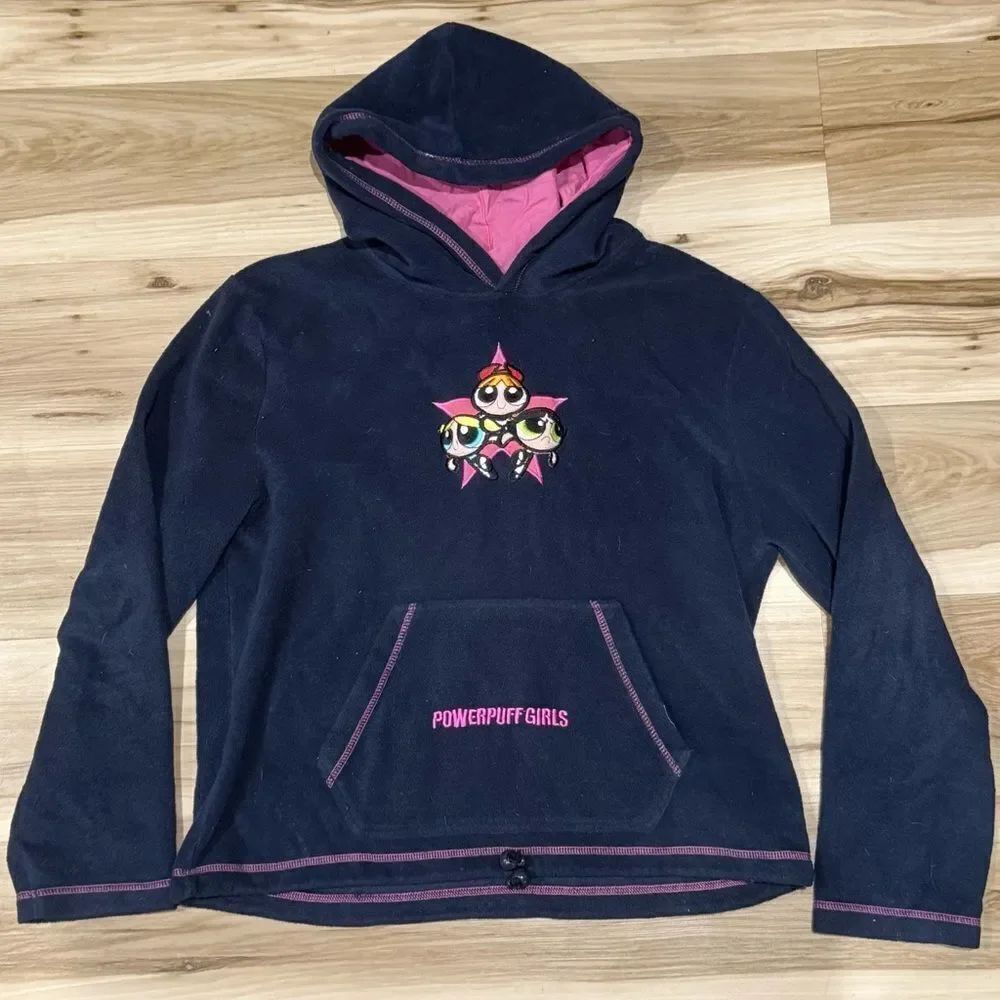 Vintage Cartoon Network Powerpuff Girls Hoodie Women’s XL 2000 Y2K Nostalgic